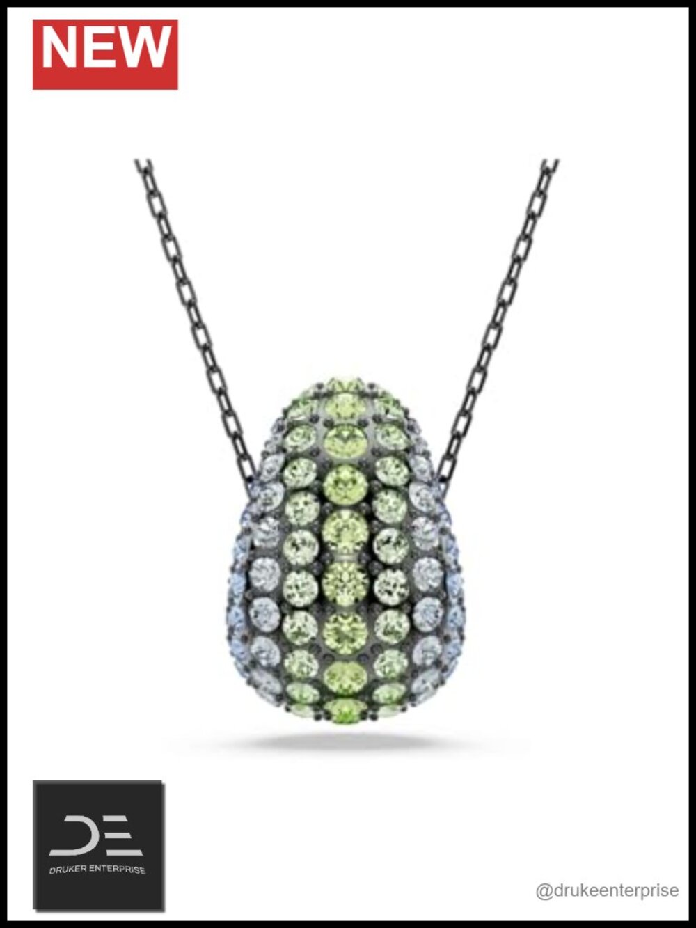 Swarovski Sublima Multicolor Meteora Pendant Necklace Ruthenium Plated Chain